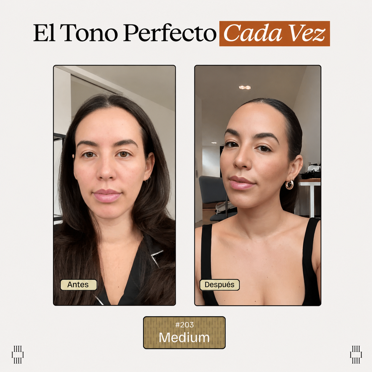 Élara™ Base en barra coreana que cambia de color